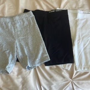 basic 3 pack of girls biker shorts